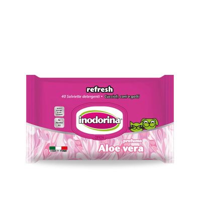 Inodorina Refresh 110бр Aloe Vera- мокри кърпички за почистване Алое 