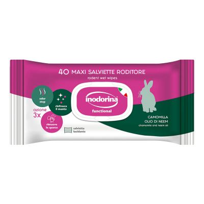 Inodorina 40бр - мокри кърпички за гризачи с лайка, чаено дърво и нийм