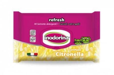 Inodorina Refresh 40бр Citronella - мокри кърпички Цитрус