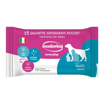 Inodorina Refresh 15бр - Мокри кърпички с Талк 