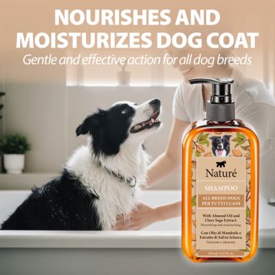 NATURÉ ALMOND OIL ALL BREED SHAMPOO 250мл - шампоан за всички породи с бадемово масло