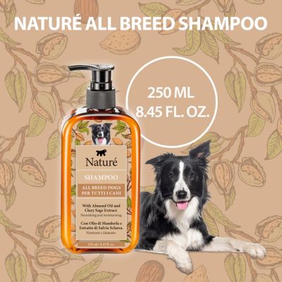 NATURÉ ALMOND OIL ALL BREED SHAMPOO 250мл - шампоан за всички породи с бадемово масло