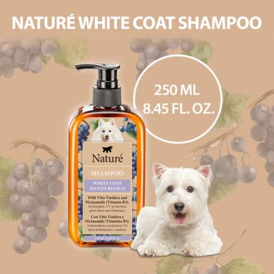 NATURÉ WHITE COAT SHAMPOO 250мл - шампоан за кучета с бяла козина