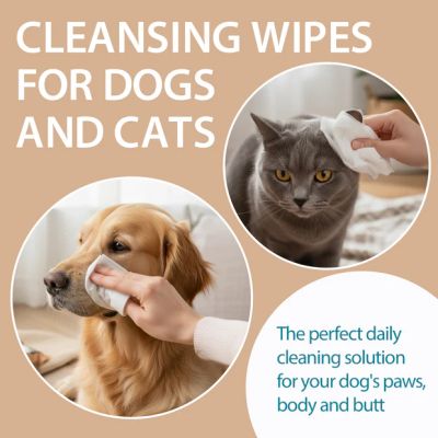 NATURÉ CLEANING WIPES CHAMOMILLE 40бр - Почистващи кърпички за кучета и котки с лайка