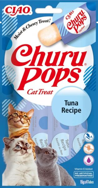  Inaba Churu Pops Tuna Recipe - Деликатесно лакомство за котка с риба тон 4бр