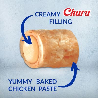 Inaba Churu Bites Chicken Recipe wraps Tuna - Лакомство за котка пилешко руло с крем от риба тон 3 бр