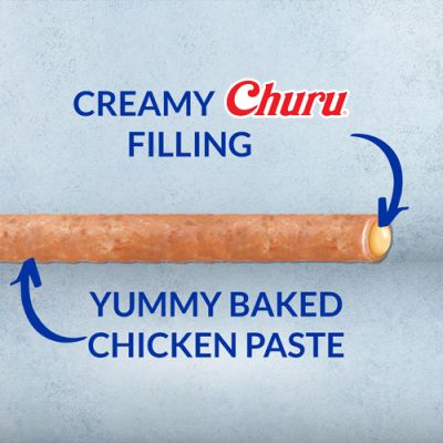 Inaba - Churu rolls - лакомство за куче пилешко руло с крем от пиле и сьомга 8бр х 12гр