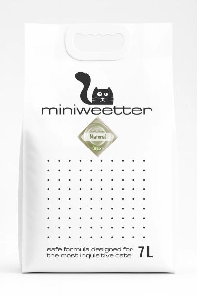 Miniweetter Natural - Биоразградима соева котешка тоалетна 7l