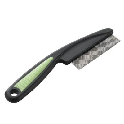 Ferplast GRO 5788 - зелен метален гребен с пластмасова дръжка - малък за котки