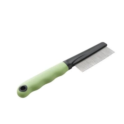 Ferplast GRO 5790 - зелен метален гребен с пластмасова дръжка - голям за котки