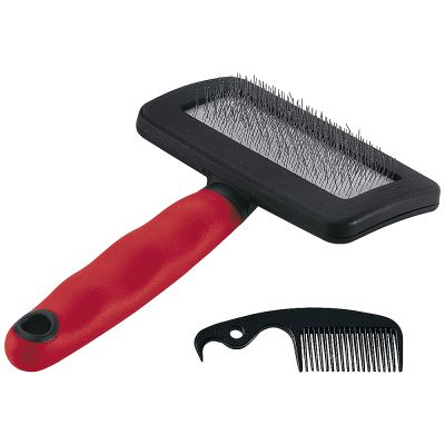 Ferplast GRO 5944 – Четка за фино разресване в комплект с гребенче за почистване (средна)