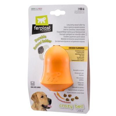 Ferplast CRAZY BELL L -Играчка за кучета камбанка от естествен каучук