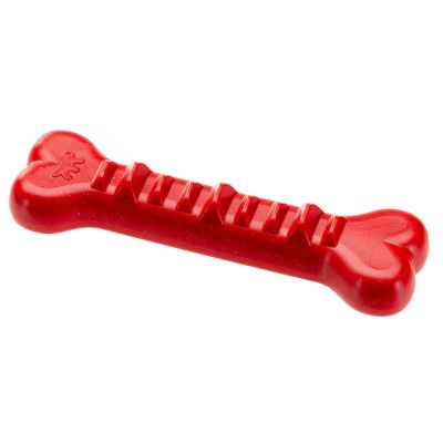 Ferplast SMILE BONE L - Зъбна играчка за кучета, кост, пълнима с гранули червен