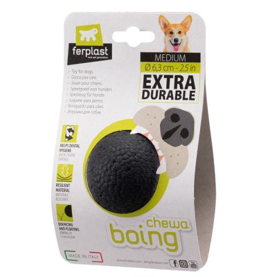 Ferplast CHEWA BOING BALL М - Играчка топка за кучета черна