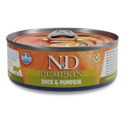 N&D CAT DUCK & PUMPKIN 70ГР – за котки над 1 година, с патица и тиква