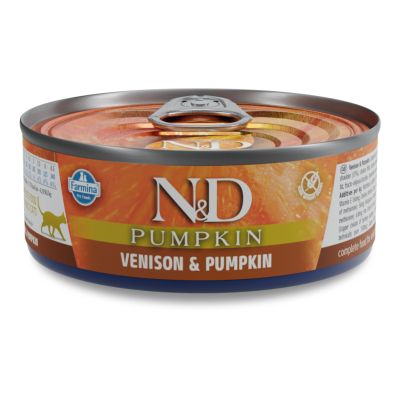 N&D CAT VENISON & PUMPKIN 70ГР – за котки над 1 година, с еленово месо и тиква