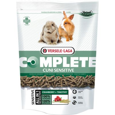 Versele-Laga Cuni Sensitive Complete 500гр - пълноценна екструдирана храна за възрастни и чувствителни/капризни зайци  