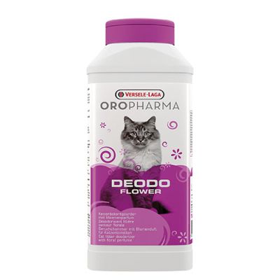 OroPharma Deodo Flower 750g - дезодорант на прах за котешка тоалетна със свеж аромат на цветя