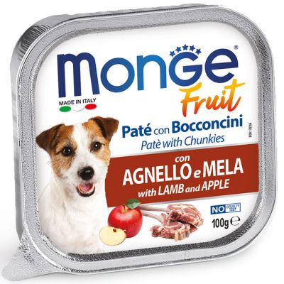 MONGE FRUIT Lamb & Apples 100g – терин с агнешко и ябълка