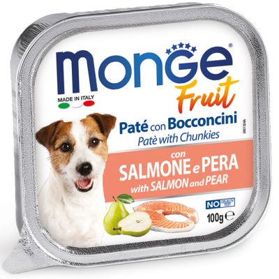 MONGE FRUIT Salmon & Pears 100g– терин със сьомга и круша