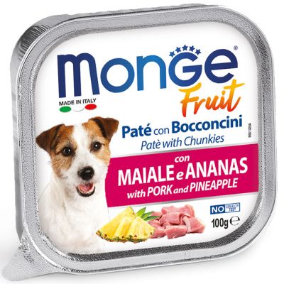 MONGE FRUIT Pork & Pinapples 100g - терин със свинско и ананас