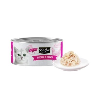KIT CAT TOPPER Chicken&Prawn 80g -КОНСЕРВА за котки над 1г.-обезкостено пилешко и кралски скариди в аспик (желе)