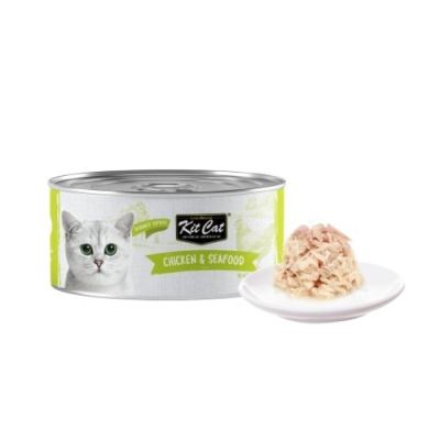 KIT CAT TOPPER Chicken&Seafood 80g -КОНСЕРВА за котки над 1г.- обезкостено пилешко и морски дарове в аспик (желе)