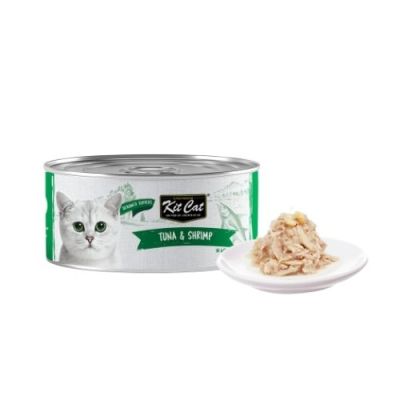 KIT CAT TOPPER Tuna&Shrimp 80g -КОНСЕРВА за котки над 1г.- обезкостена риба тон и скариди в аспик (желе)
