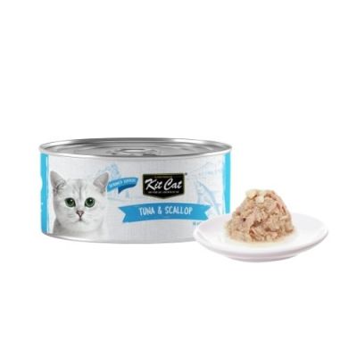 KIT CAT TOPPER Tuna&Scallop 80g -КОНСЕРВА за котки над 1г.- обезкостена риба тон и миди в аспик (желе)