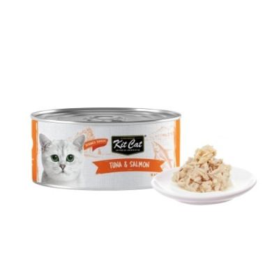 KIT CAT TOPPER Tuna&Salmon 80g -КОНСЕРВА за котки над 1г.- обезкостени риба тон и сьомга в аспик (желе)