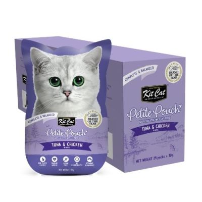 KIT CAT Pouch Tuna & Chicken 70g - ПАУЧ Риба тон и пилешко в аспик (желе)