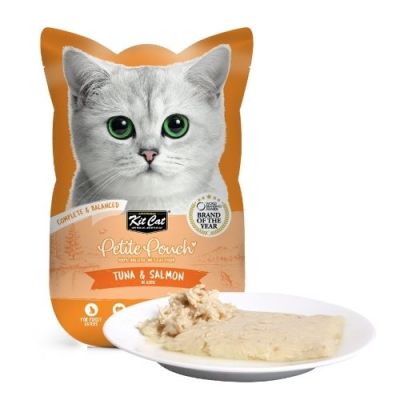 KIT CAT Pouch Tuna & Salmon 70g - ПАУЧ Риба тон и сьомга в аспик (желе)