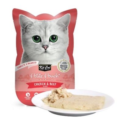 KIT CAT Pouch Chicken & Beef 70g -ПАУЧ Пилешко и телешко в аспик (желе)																																																																																																																																																																											