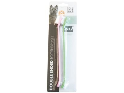 M-pets Double Ended Toothbrush - Двустранна четка за зъби за куче