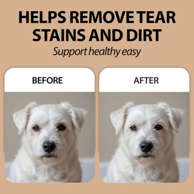 DOG AND CAT EYE CLEANING WIPES NATURÉ 120 бр.- Мокри кърпички /дискове/ за почистване на очи за кучета и котки. 