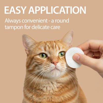 DOG AND CAT EYE CLEANING WIPES NATURÉ 120 бр.- Мокри кърпички /дискове/ за почистване на очи за кучета и котки. 