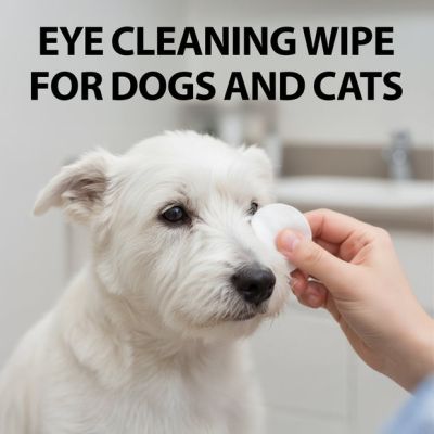 DOG AND CAT EYE CLEANING WIPES NATURÉ 120 бр.- Мокри кърпички /дискове/ за почистване на очи за кучета и котки. 