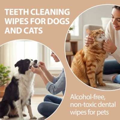 NATURÉ TEETH WIPES 50 бр.- Мокри кърпички /напръстник/ за почистване на зъби за кучета и котки