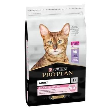 PURINA® PRO PLAN DELICATE DIGESTION Суха храна за котки с пуешко