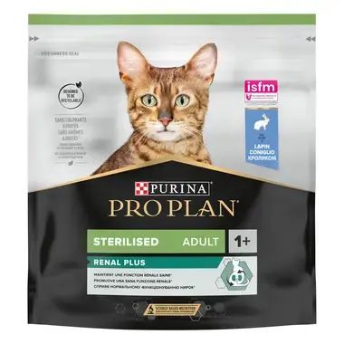 PURINA® PRO PLAN® STERILISED, суха храна за кастрирани котки в зряла възраст, със заек