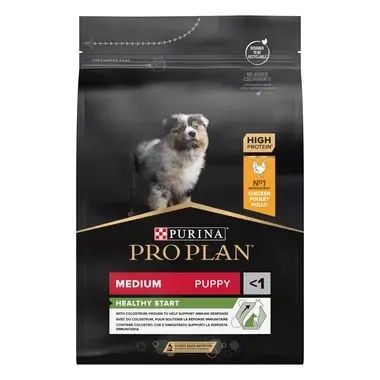 PURINA® PRO PLAN® Dog Medium Puppy HEALTHY START за малки кученца от средни породи, суха храна, с високо съдържание на пиле