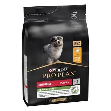 PURINA® PRO PLAN® Dog Medium Puppy HEALTHY START за малки кученца от средни породи, суха храна, с високо съдържание на пиле