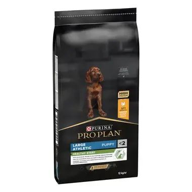 PURINA® PRO PLAN® Dog Large Puppy Athletic HEALTHY START за малки кученца от едри атлетични породи, суха храна, с високо съдържание на пиле