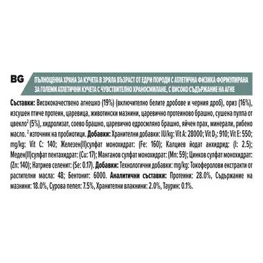 ​PURINA® PRO PLAN® Dog Large Athletic Adult SENSITIVE DIGESTION 14кг за кучета в зряла възраст от едри атлетични породи, суха храна, с високо съдържание на агне