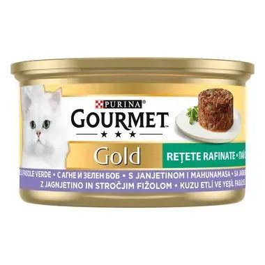Gourmet Gold котешки пай с агне и зелен фасул 85g 