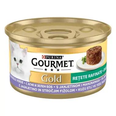 Gourmet Gold котешки пай с агне и зелен фасул 85g 