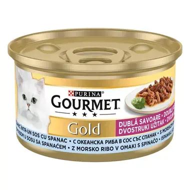 Gourmet Gold двойно удоволствие риба и спанак 85g 