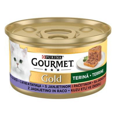 Gourmet Gold хапки в пастет агне и патица 85g 