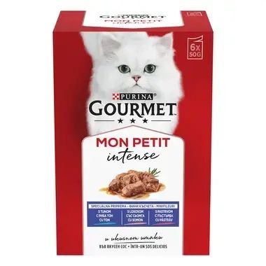 Gourmet Mon Petit 6х50g - сьомга, риба тон и пъстърва