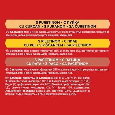 Gourmet Mon Petit 6х50g - пиле, патица и пуйка